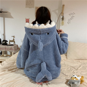 <span class=keywords><strong>Pigiama</strong></span> Personalizzato per Coppie, Set 2 Pezzi in Flanella Termica con Cappuccio e Vita Elastica, <span class=keywords><strong>Rosa</strong></span> per Donna, Autunno Inverno - Product Image 6