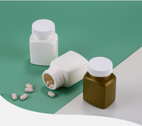 Biodégradable personnalisé sécurité des enfants PE square175CC 250CC emballage de pilules supplément vitaminé médicament capsule bouteille