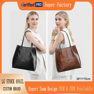 Bolso Tote de Cuero Vegano de Primera Calidad, Venta al Por Mayor, Fabricante con Logotipo Personalizado, Gran Capacidad, Bolso de Hombro para Mujer, <span class=keywords><strong>Nuevo</strong></span> 2026 - Product Image 2