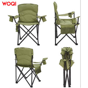 Chaise pliante Woqi en aluminium, portable, pour le camping en plein air, chaise de jardin en tissu Oxford vert matcha - Product Image 2