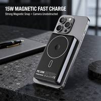 Chargeur portable magnétique sans fil 10000mAh PD20W à charge rapide avec écran LED et support pliable pour iPhone – Idéal pour les voyages