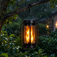 Lanterne solaire à LED, lampe torche portable, étanche IP65, rechargeable, lampe suspendue en ABS pour jardin, camping