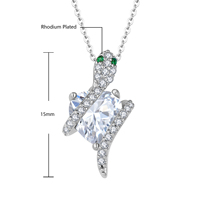 Offre Spéciale : Parure de Bijoux Femme en Argent Sterling 925 avec Pendentif Serpent Brillant CZ et Boucles d'Oreilles Clous Pierre de Naissance