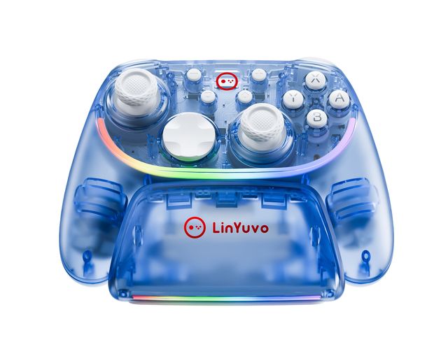 with Dual Motors,6-Axis Gyro,Turbo Function Charging Dock LinYuvo Wireless Gaming Controller for Switch Accessories