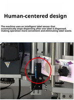 Machine d'étiquetage automatique de bouteilles en plastique à chaîne de table haute vitesse avec moteur, PLC et boîte de vitesses
