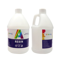 Résine époxy liquide Osbang OS-820 haute transparence, format gallon, colle AB 1:1, haute viscosité, certifiée MSDS pour tables en résine cristalline