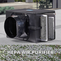 Vente en gros de boîtes de purification d'air carrées en plastique ABS LANTISAIR à haute efficacité et à économie d'énergie, filtre HEPA personnalisé, charbon