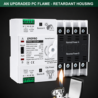 EPEPRO PV Commutateur de transfert triphasé automatique/manuel dédié Mini ATS Solaire Double Alimentation Automatique 4P 32A 63A 100A 125A AC220V
