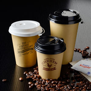 Custom Logo Rimpel/Dubbel/Enkele Muur Wegwerp Biologisch Afbreekbaar Corrugate Eco-Vriendelijke Koffie Kraft Papier Beker Met Fabriek - Product Image 2