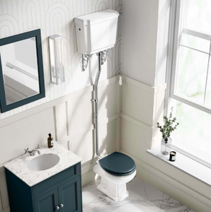 <span class=keywords><strong>Cassetta</strong></span> <span class=keywords><strong>WC</strong></span> in Ceramica Tradizionale a Doppio Scarico, Montaggio a Pavimento, Profilo Alto, Sistema P-Trap - Product Image 5