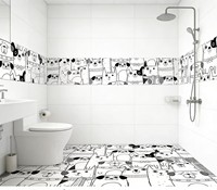 Carrelage mural élégant à finition brillante 1200x600mm avec illustration de chien pour la décoration du salon