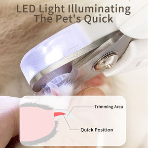 Coupe-ongles électrique à lumière LED 2-en-1 pour chiens Coupe-ongles USB rechargeable pour animaux de compagnie avec petit coupe-ongles en acier inoxydable - Product Image 4