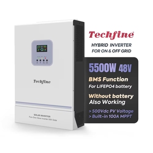 Onduleur Solaire <span class=keywords><strong>Hybride</strong></span> Haute Fréquence 5500W Max 48V MPPT Sortie Unique Réseau Efficacité 98% DC/AC Parallèle Optionnel - Product Image 3