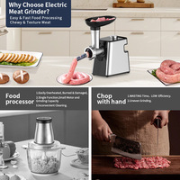 Extracteur de jus de légumes 3-en-1 exclusif, hachoir à viande entièrement automatique 800W 3 vitesses, électrique multifonctionnel et écoénergétique pour la maison