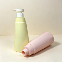 Vente en gros de flacons pompe PET de 500 ml de forme spéciale, flacon en plastique vide multicolores macaron pour shampoing, gel douche, lotion