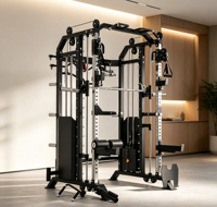 Station de fitness multifonction tout-en-un pour la maison : Rack de squat, machine Smith, équipement d'entraînement pour les épaules, la poitrine et les jambes