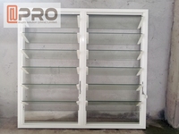 Fenêtre à persiennes en verre en aluminium à prix avantageux, très populaire, nouveaux produits, persiennes miroir, persiennes en verre