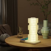 Lampe de table à chargement sans fil colorée, bricolage, lumière nocturne éblouissante pour enfants, lampe de chevet portable à LED