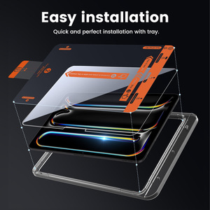 Pellicola Protettiva in Vetro Temperato 9H HD con Vassoio per Installazione Senza Polvere per <span class=keywords><strong>iPad</strong></span> <span class=keywords><strong>Pro</strong></span> 13 Pollici 12.9 Air 10.9 10.5 - Product Image 3