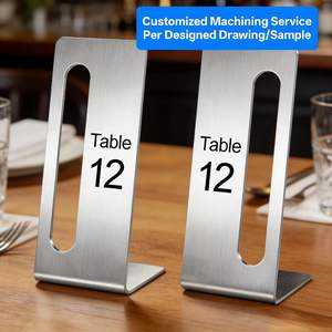 Placa de Número de Mesa Vertical Personalizada de Latón para Restaurante, Letrero Metálico de Asientos para Restaurante, de Alta Gama - Product Image 2