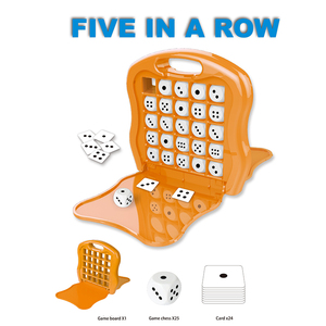 AJB Giochi da Tavolo in Plastica, Nuovo <span class=keywords><strong>Gioco</strong></span> di Dadi e <span class=keywords><strong>Carte</strong></span> Cinque in Fila, Interattivo Genitore-Figlio, <span class=keywords><strong>Gioco</strong></span> Educativo di Logica per Bambini - Product Image 1