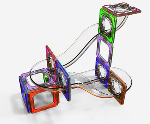 Colorido fuerte bloque de construcción magnético juguete coche Stem imán Juguetes - Product Image 1