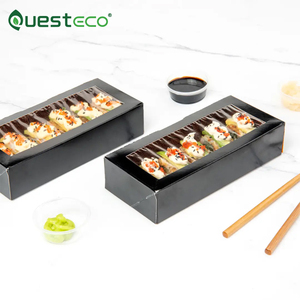 Caja de sushi de papel azul desechable ecológica, contenedor de comida para llevar con cajón <span class=keywords><strong>Emporter</strong></span> - Product Image 3