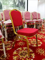 Chaise de salle à manger modulable en velours et métal, style antique, empilable, confortable, pour hôtel, mobilier commercial personnalisé en usine