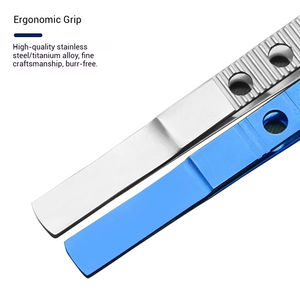 Pinset implan rambut siku bergigi operasi Ophthalmic baja tahan karat kualitas tinggi untuk instrumen bedah - Product Image 6