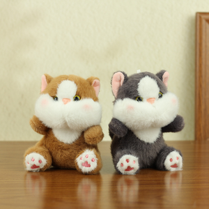 Portachiavi Peluche a Forma di Gatto Carino OEM all'Ingrosso, Ciondoli Peluche Personalizzati, Giocattoli Morbidi a Forma di Gattino per Regali Promozionali - Product Image 2