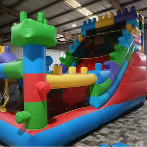 Tongcai สไลเดอร์เป่าลม PVC แบบเป่าลมพกพาใช้ในเชิงพาณิชย์สำหรับบ้านบ้านและปราสาทเดินพระจันทร์แบบคอมโบสไลด์ - Product Image 2