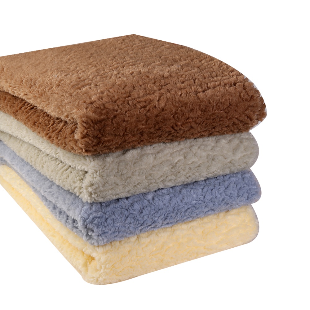 Factory Direct Sale Polyester Plush Knitted Sherpa Fleece Terry Fabric For Hat Scarf Toys