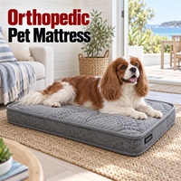 Orthopädische Hundematratze mit Dreieck-Print-Stoff und breiter, abgerundeter Steppung für Eigenmarken und Einzelhandelsmarken