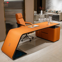 Mesa de Oficina Portátil de Madera Maciza de Estilo Italiano de Lujo Personalizada, Ahorra Espacio, con Almacenamiento y Tomacorriente Integrado para Oficina en Casa