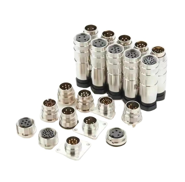 M16 Series IP67 2 3 4 5 6 7 8 12 14 19 24 Pin M16 Circular Waterproof Connector Field Assembly Connector