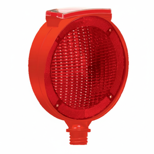 Balise de signalisation circulaire solaire rouge 11816 FL K, feux d'avertissement routier, protection IP55, visibilité nocturne 100m, LED monocristalline - Product Image 2