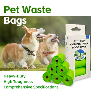 Sacs à déjections canines écologiques biodégradables en PBAT PLA et amidon de maïs, sacs à déchets pour animaux de compagnie durables et compostables, contrôle <span class=keywords><strong>des</strong></span> odeurs, logo personnalisé - Product Image 2