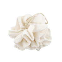 Serviette en fibre de bambou naturelle, éponge de bain exfoliante, pouf de douche en bambou pour le corps
