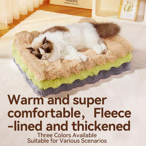 OEM Vente en gros Tapis de caisse en fausse fourrure lavable pour chien de compagnie Lits apaisants en peluche de luxe pour chien pour dormir et anti-anxiété antidérapante - Product Image 5