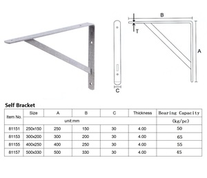 Heavy Duty Metal Shelf <b>Brackets</b>,Timber Connector Triangle <b>Bracket</b> OEM Metal Mount <b>Bracket</b> Industrial Shelf Support - Product Image 1