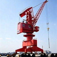 Grue à flèche monopode et bipode pour centrale électrique offshore, grue portique flottante pour chantier naval, grue à flèche inclinable de type portique