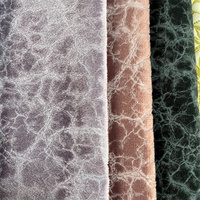 Tissus en velours DTY FDY à motif floral gaufré 100% polyester, tissus pour rideaux, housses de matelas