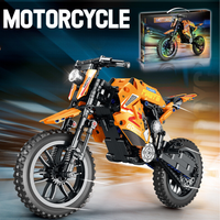 PANDAS-Ensemble de briques de moto de course MOC, 506 pièces, bricolage, jouet de construction, cadeau éducatif pour les enfants