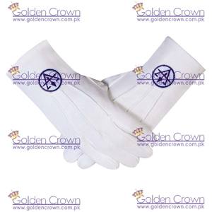 Mayorista Royal & Select Masonic Desfile Guantes Púrpura Bordado Blanco Algodón Guantes Invierno Diario - Product Image 2