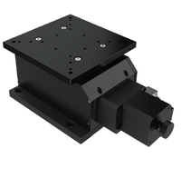 Eje de traslación lineal eléctrico en X con guía de rodillos cruzados, aluminio anodizado negro, recorrido de 4mm y 8mm, alineación óptica, OEM 12m