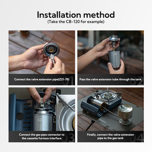 Campingmoon couleur argent cartouche de gaz <span class=keywords><strong>butane</strong></span> portable cartouche de gaz <span class=keywords><strong>butane</strong></span> bidon de gaz <span class=keywords><strong>propane</strong></span> boîte de cartouche de gaz - Product Image 4