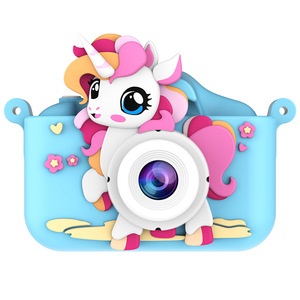 X39S Dos Desenhos Animados unicórnio Dual Lens Digital Crianças Câmera 48MP Ips Tela Crianças Câmera 1080P HD Crianças Selfie Câmera Fotográfica Toy Gift - Product Image 3