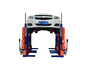 TFAUTENF Chariot élévateur mobile à 4 colonnes de 10 tonnes, capacité de 2,5 tonnes par colonne, chariot hydraulique à double batterie pour le retrait des batteries de véhicules électriques - Product Image 1