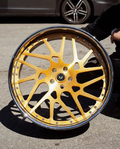 Velg Mobil 2 Piece 18 19 20 21 22 23 24 26 Inch Lapis Emas Chrome Deep Lip Forged Wheels untuk Chevrolet Impala BMW M3 M4 - Product Image 1