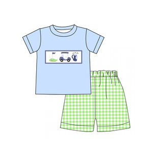 Preorder boutique di stampa di campi da golf per bambini e ragazze pantaloncini da 2 pezzi completi per bambine pagliaccetto per bambini abbina vestiti per bambini - Product Image 2